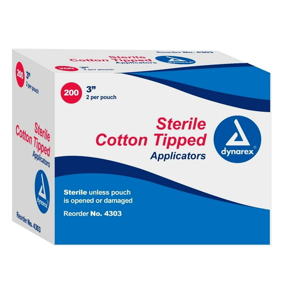 Cotton Swabs Sterile 3 Inch 200 Pkgs of 2