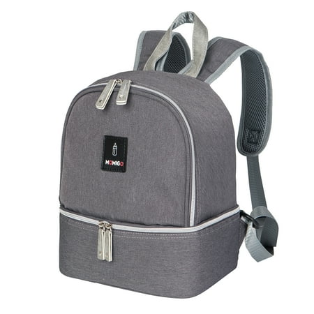 Breast Pump Bag Backpack - Cooler and Moistureproof Bag Double Layer for Mother Baby Bottle Breast Milk Pump Outdoor Working Backpack