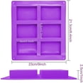 thumbnail image 2 of Paquete de 2 moldes de silicona para jabón, molde para hornear de silicona con 6 cavidades, molde para pasteles, 2 of 5