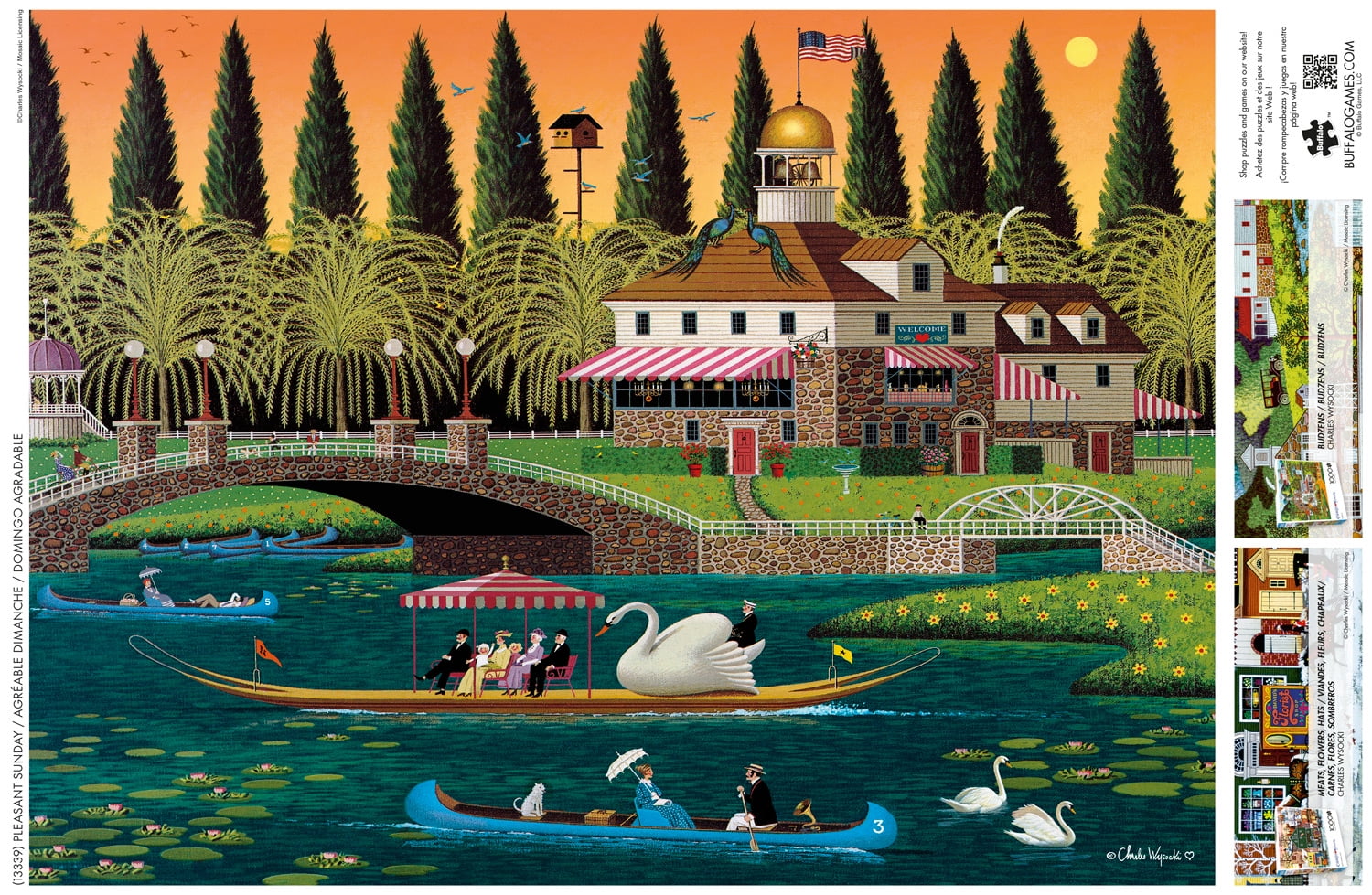 Buffalo Games Pleasant Sunday Puzzle imbriqué de 1000 pièces pour adultes de 14 à 99 ans