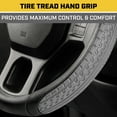 thumbnail image 4 of Cat DuraGrip Car Steering Wheel Cover, Large 16 inch Size, Tire Tread Inspired Traction Grip Design, Black Steering Wheel Cover for Car Auto Truck Van SUV, 4 of 6