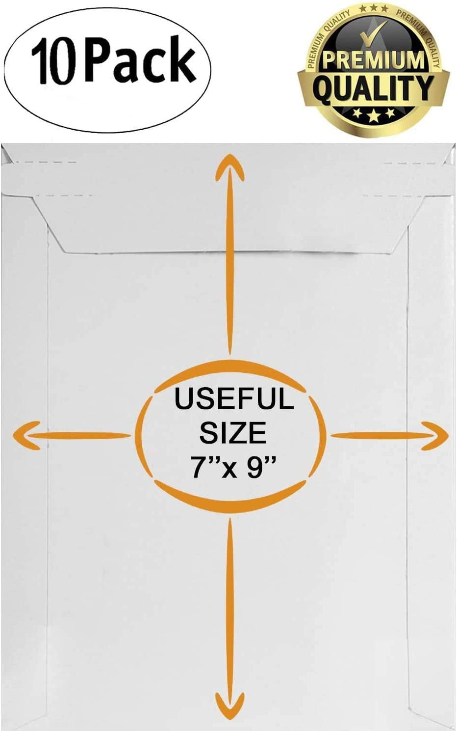 Rigid Mailing Envelopes ABC 10 Pack Mailjackets Rigid Mailers 7 x 9