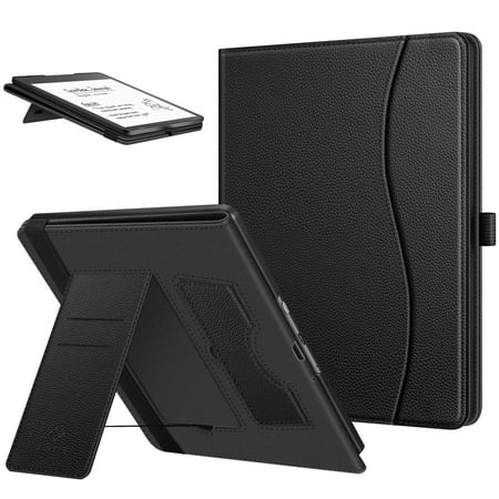 Fintie Case for Kindle Scribe 10.2 Inch Tablet(2022 Released)- Premium PU Leather Stand Cover Auto Sleep/Wake with Card Slot and Pen Holder, Black