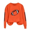 thumbnail image 3 of YVNAURA Oversized Winter Sweatshirt for Women Cotton Fleece Pullover Crewneck Long Sleeve Loose Fit Drop Shoulder Y2K Casual Fall Trendy Streetwear Outfits Top, Orange,XXL, 3 of 3