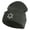 Dark Grey, variant on Large Silver Star of David Iron on Patched 12 Inch Long Knitted Beanie - Black OSFM