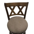 thumbnail image 3 of Contemporary Home Living X-Back Swivel Seat Barstool - 40" - Set of 2 - Rustic Brown, 3 of 3