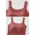 thumbnail image 6 of WAGUTH Womens Tank Tops Ribbed Lace Trim Camisole Crew Neck Sleeveless Casual Summer Layering Vest, 6 of 8