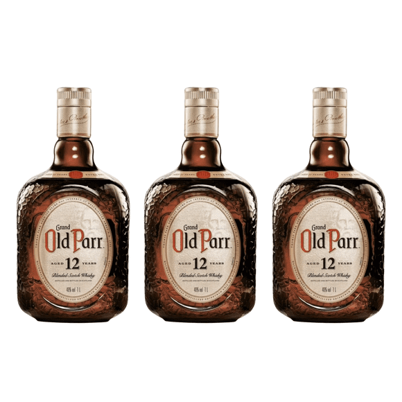 Pack de 3 Old Parr 12 años 1 L