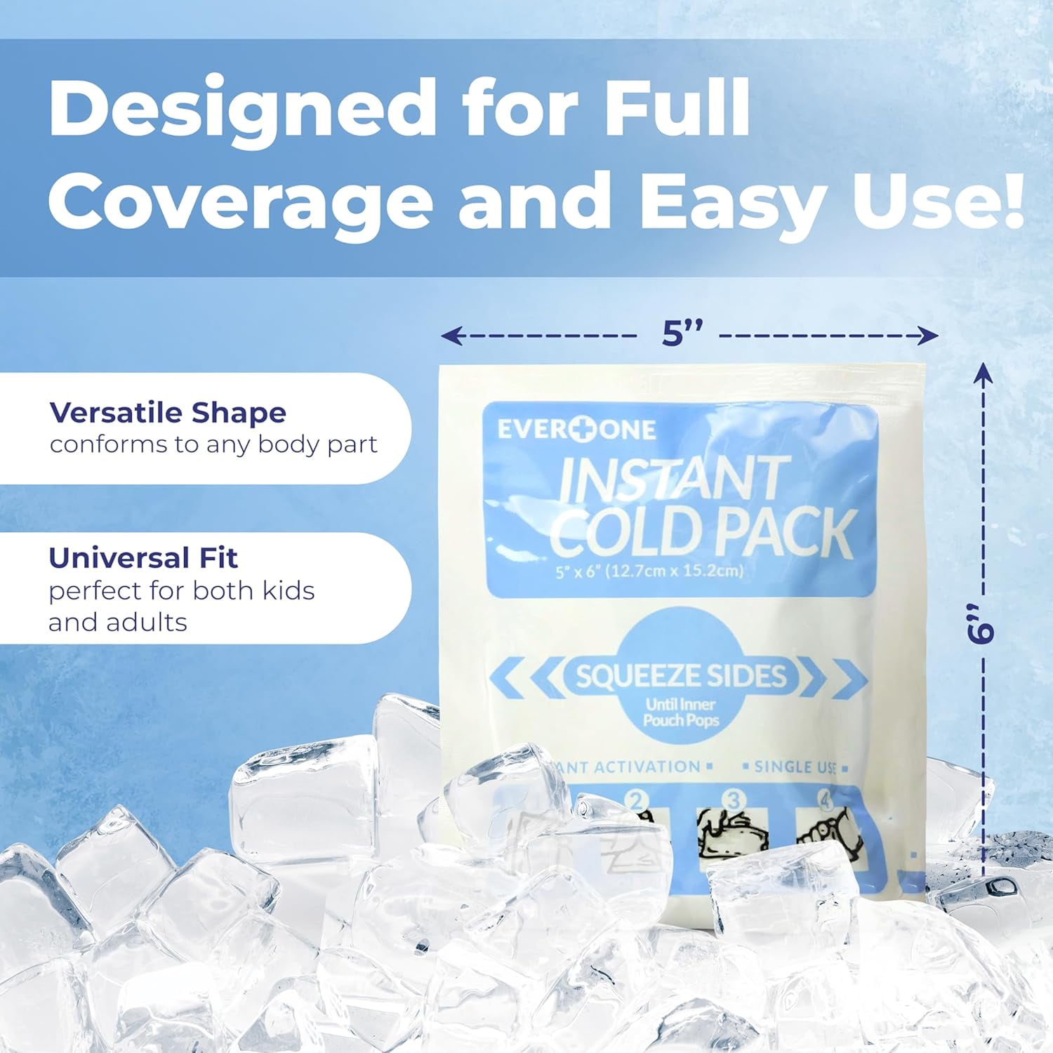 EverOne Instant Cold Pack 5 X 6, 50 Count