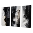 thumbnail image 3 of Designart "Textured Splash Black Paint Art III" Abstract Painting Wall Art Set Of 3 - Black Painting Gallery Set For Office Decor, 3 of 7