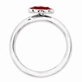 thumbnail image 3 of 925 Sterling Silver Stackable Expressions Polished Enameled Love Hearts Ring Size 9 Jewelry Gifts for Women, 3 of 6