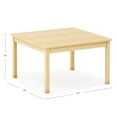 thumbnail image 5 of Guidecraft EdQ Toddler Table - Natural: Square Wooden Activity Table, 30" x 30", 18" Height | Kids Desk for Preschool, Daycare, Playroom & Classroom, 5 of 5