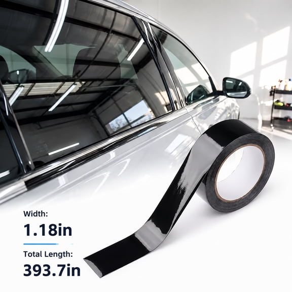 Automotive Vinyl Wrap Kit High Gloss – Car Film Roll for Chrome Delete Trim Black Out, Glossy Black Vehicle Wrap