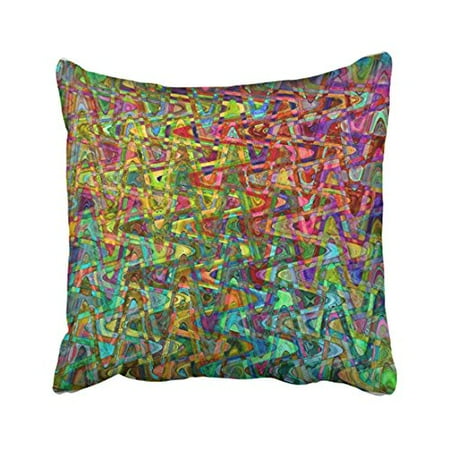 12 Inch Square Toss Pillow - WinHome Multicolor Glitter Artistic Popular Stripe Painting Chevron Stripe Toss Pattern Polyester 18 x 18 Inch Square Throw Pillow Covers With Hidden Zipper Home Sofa Cushion Decorative Pillowcases