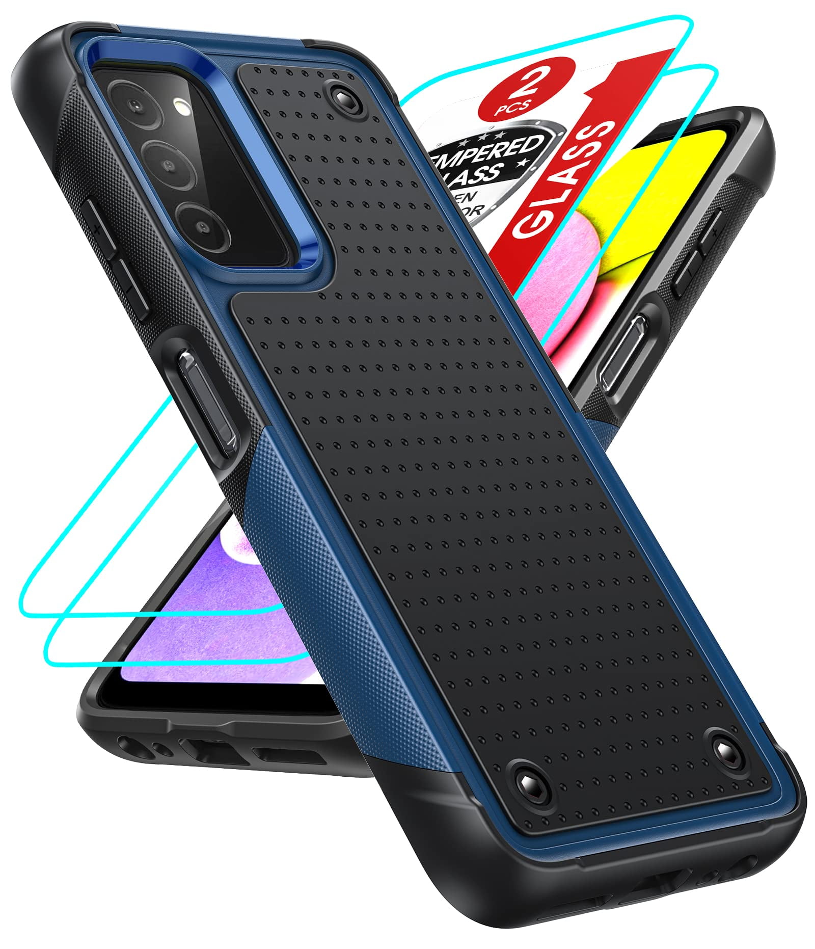 LeYi Samsung AO3S Case with Samsung Galaxy AO3S Screen Protector 2 Pack