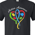 thumbnail image 4 of Inktastic Autism Awareness Heart Ribbon and Puzzle Pieces T-Shirt, 4 of 5