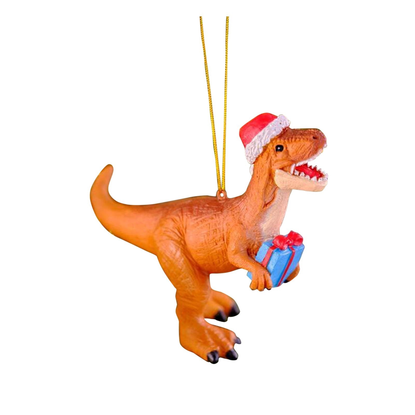 Christmas Dinosaur Ornament for Kids Christmas Tree Topper Wood