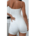 thumbnail image 4 of Express Innovation Women's Backless Sleeveless Spaghetti Strap Casual Streetwear Jumpsuit, White & Black, L, 4 of 5