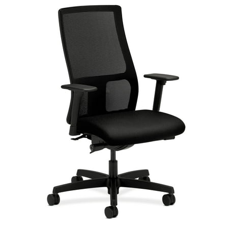 HON Ignition Series Mid-Back Work Chair - Mesh Computer Chair for Office Desk, Black