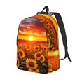 thumbnail image 1 of Disketp Sunset Golden Sunflower Field Mochila de Lona Estampada, Mochila Escolar de Viaje Ligera para Estudiantes y Portátil-Small, 1 of 5