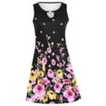 thumbnail image 5 of gakvbuo Summer Dresses For Women 2023 Tank Tunic Dress Swing Flowy Sundresses For Women Crewneck Shirt Dresses Sleeveless Floral Print Hollow Out Mini Dresses Casual Dresses Beach Dress For Women, 5 of 6