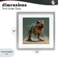 thumbnail image 4 of Stupell Industries Bohemian Roaring T-Rex in Green Gray Framed Print Under Glass, 13 x 13, by Wumples, 4 of 8