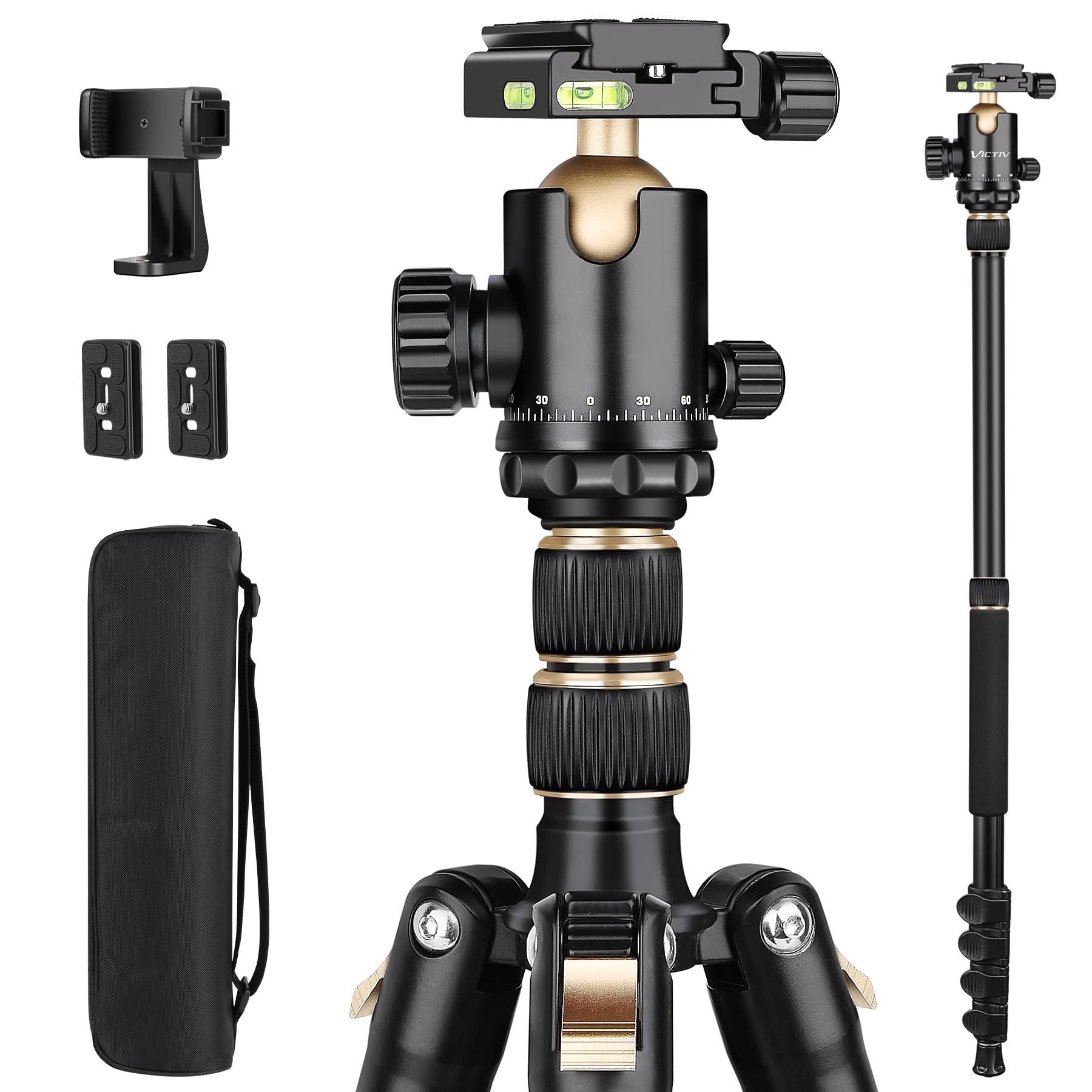 Professional Dslr Tripod For Photography - Tall Lightweight & Heavy Duty Spotting Scopes Telescope Binoculars Compact Complete Unit