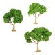 thumbnail image 2 of 3 piezas de paisaje de árbol en miniatura para paisaje de ferrocarril en miniatura árboles de flores blancas, 2 of 9