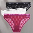 thumbnail image 1 of 3PCS/Set Mesh Women Sexy Panties Lingerie M-XXL Breathable Underwear Pantys Low Waist Girl Briefs Letter Woman Underpantpangjing, 1 of 4