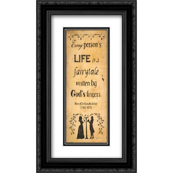 God's Fairytale 2x Matted 8x14 Black Ornate Framed Art Print by Donna Atkins