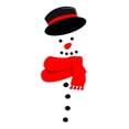 thumbnail image 2 of Magnet Fridge Sticker Christmas Snowman Face Kitchen Fridge Wall Stickers, 2 of 8