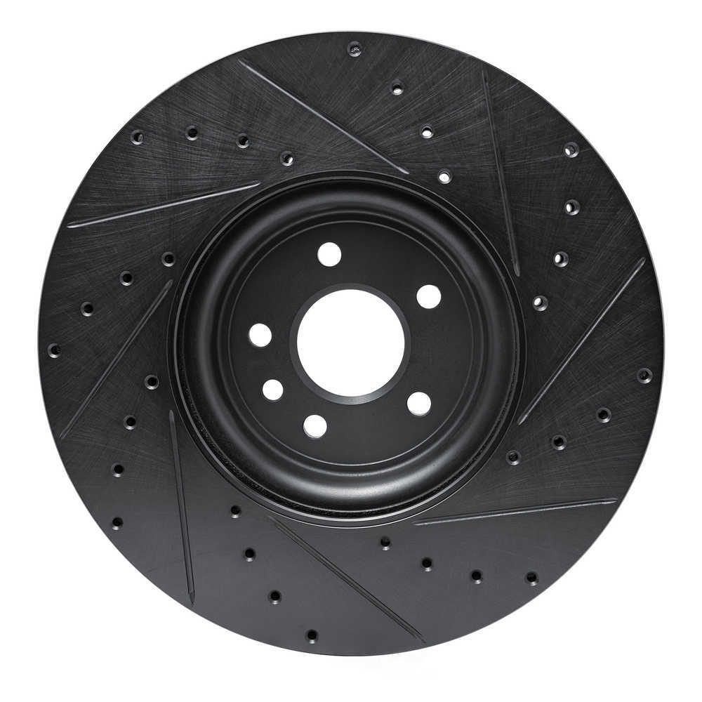 Dynamic Friction Company 633-20032L DFC Brake Rotor - Drilled And Slotted - Black