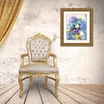 thumbnail image 3 of Curinga, Kim 12x14 Gold Ornate Wood Framed with Double Matting Museum Art Print Titled - Pansy Explosion, 3 of 4