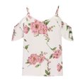 thumbnail image 6 of Qulqfy Camisole Women's Tank Tops Floral Print V-Neck Plus Size Sexy Spaghetti Straps White Slim Tops for Women Trendy Summer, 6 of 6