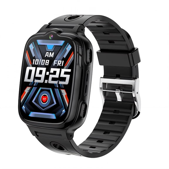 GJX Kids Smart Watch with GPS LBS Tracker Two Way Calling SOS Emergency Button Remote Camera Micro SIM Card Phone Watch for Boys Girls School Outdoor Black