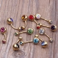 thumbnail image 4 of Trayknick Charming Umbilical Nail Durable Unique Punk Style Body Piercing Stud for Dating Red, 4 of 13
