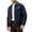 Blue, variant on Faux Suede Jacket Men Vintage Lapel Collar Zip Up Jackets Relaxed Fit Elastic Hem Patchwork Coat Outdoor Business Casual Outerwear Blue,S
