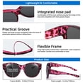 thumbnail image 5 of TINHAO Polarized Sunglasses Over Glasses Women Fit Over Glasses Sunglasses Cat Eye Sunglasses UV Protection Lightweight, 5 of 7