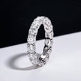 thumbnail image 4 of 14K White Gold Plated 2Ct Round Cut Simulated Diamond Women's Full Eternity Band Engagement Ring 925 Sterling Silver, 4 of 4