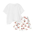 thumbnail image 5 of Cethrio Girls Summer Outfit Sets 2 Piece, Casual Short Sleeve Elastic Waist Kids' Clothing Sets White Size 7-8, 5 of 5