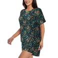 thumbnail image 2 of Lsque Owl Doodle Women's Short-Sleeved Pajama Set - 2 Piece Soft and Lightweight Sleepwear Set-X-Large, 2 of 9