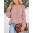 thumbnail image 4 of Cupshe Women's Cutout Crewneck Long Sleeve Sweater, Sizes XS-XL, 4 of 7