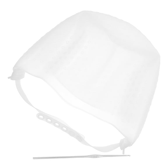 GAXIRE Hair Dyeing Cap with Hook Silicone Hairdressing Tool for Home and Salon Use, 1 Set