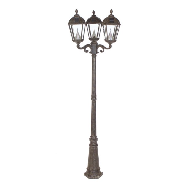 Gama Sonic Royal Triple Light Solar Lamp Post - Walmart ... Gama Sonic Royal Triple Light Solar Lamp Post - Walmart ...