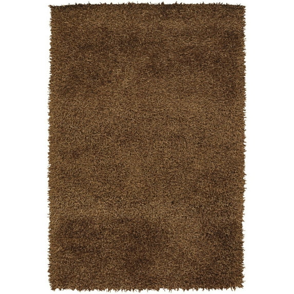 Hand-Woven Contemporary Rug 7'9x10'6 Brown