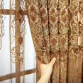 thumbnail image 4 of Cortinas ELKCA con bordado europeo de lujo, color marrón, 132 x 213 cm 2, 4 of 9
