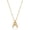 A - Bubble Letter, variant on Gold Initial Necklaces for Women 18K Gold Plated Dainty Letter Necklace, A-Z Simple Gold Necklace for Women Trendy(Small Letter)[w1954]