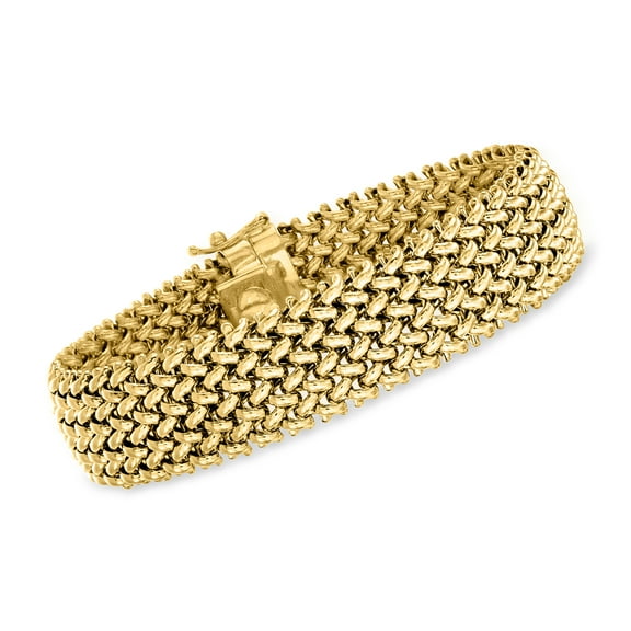 Ross-Simons Italian 14kt Yellow Gold Riso Bracelet, Women's, Adult