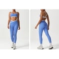 thumbnail image 6 of PISONIC Women's Workout Sets 2 Piece - Seamless Cross Yoga Leggings and Sports Bra Gym Outfits Activewear Matching Set, 6 of 7