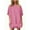 Pink, variant on Kilaqueen Two Piece Sets for Women Crew Neck Short Sleeve Tops and Flowy Pleated Skirts Solid Color Beach Vacation Outfits Set